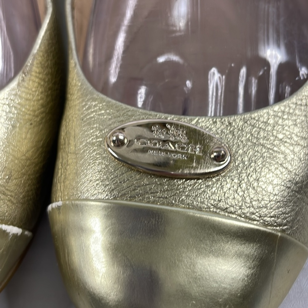 Coach Gold Chelsea Ballet Flat - Picture 4 of 9